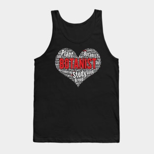 Botanist Heart Shape Word Cloud Design Scientist design Tank Top